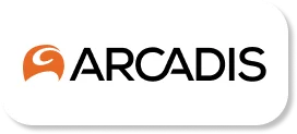 Arcadis Logo of Arcadis with an orange wave symbol next to the capitalized word ARCADIS on a white background.